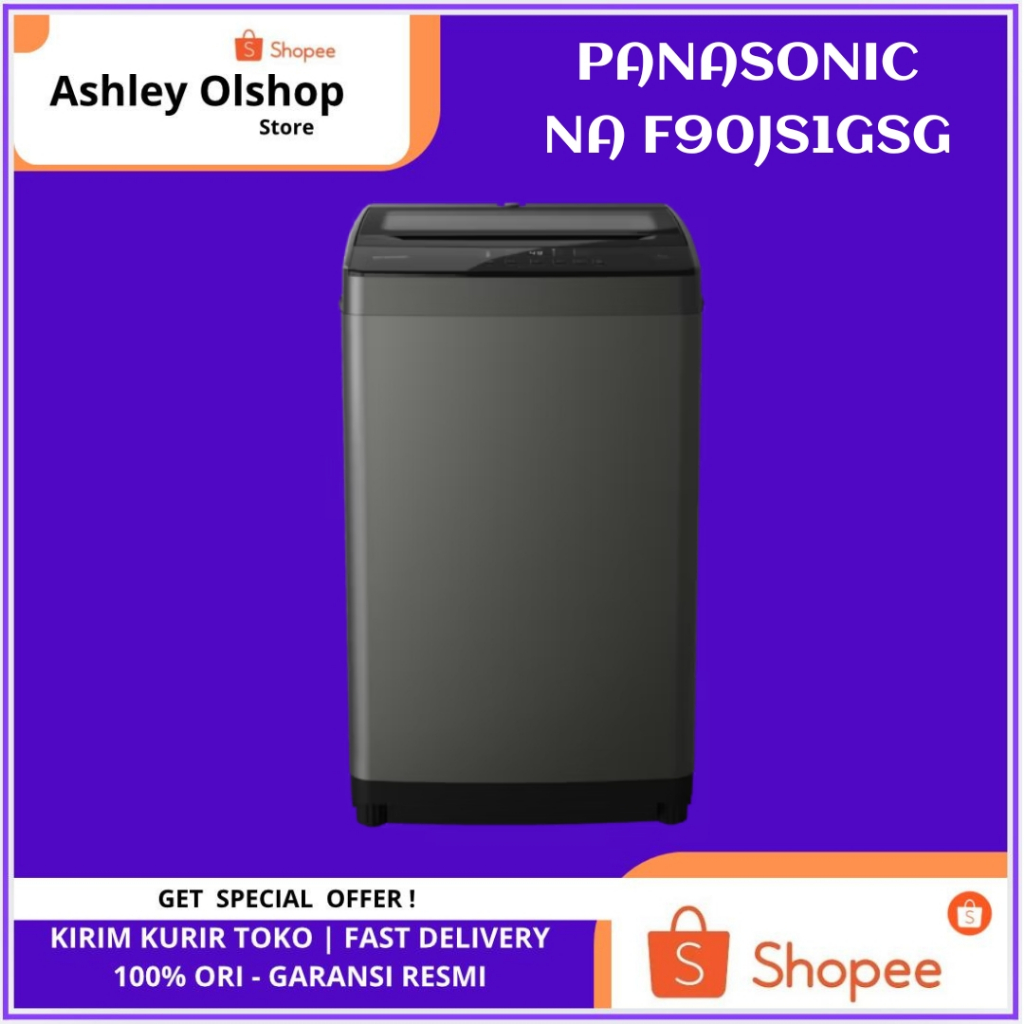 PANASONIC NAF90JS1GSG Mesin Cuci PANASONIC 1 Tabung NAF90JS1GSG PANASONIC MESIN CUCI NA-F0JS1GSG 9 K