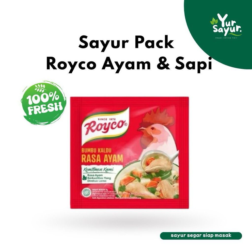 

YUR SAYUR - Royco Kaldu Bubuk Bumbu Masak Andalan Hemat Gurih Siap Pakai