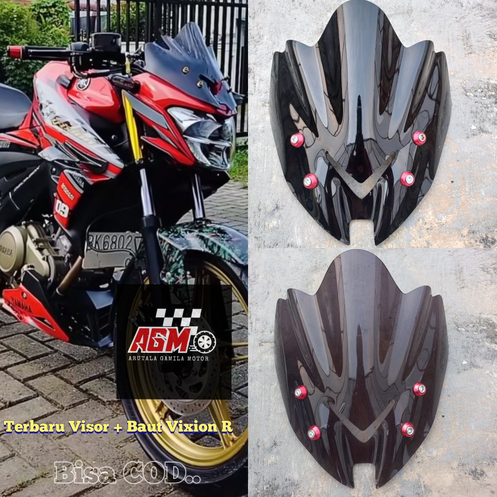 VISOR VIXION R VISOR WINDSHIELD VIXION NEW R 155 DAN BAUT VARIASI VISOR  VIXION NEW R