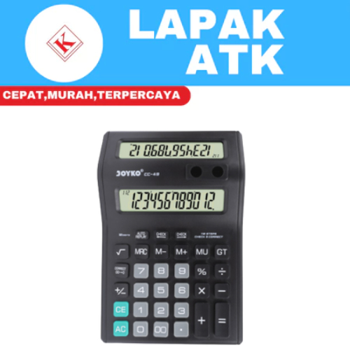 

Kalkulator Joyko Double Layar 12 Digit cc-49 ++++