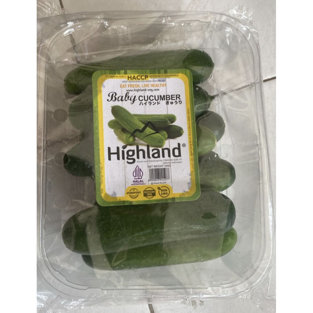 

Highland Baby Cucumber / timun baby Import / Pack / 500 gr
