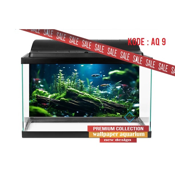 stiker sticker background aquarium jumbo kaca akrilik besar aquaspace
