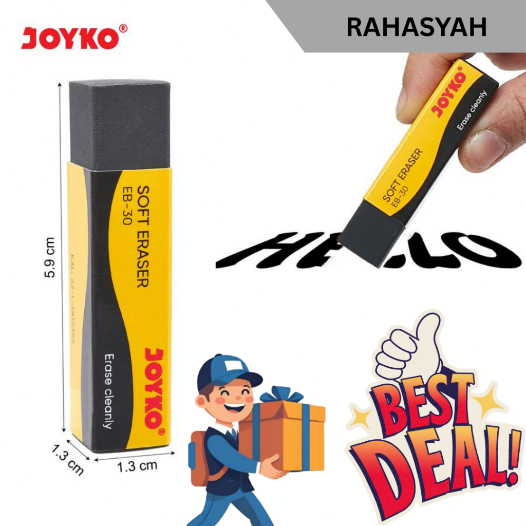 

Eraser / Penghapus Joyko EB-30 hitam - ER-30W putih