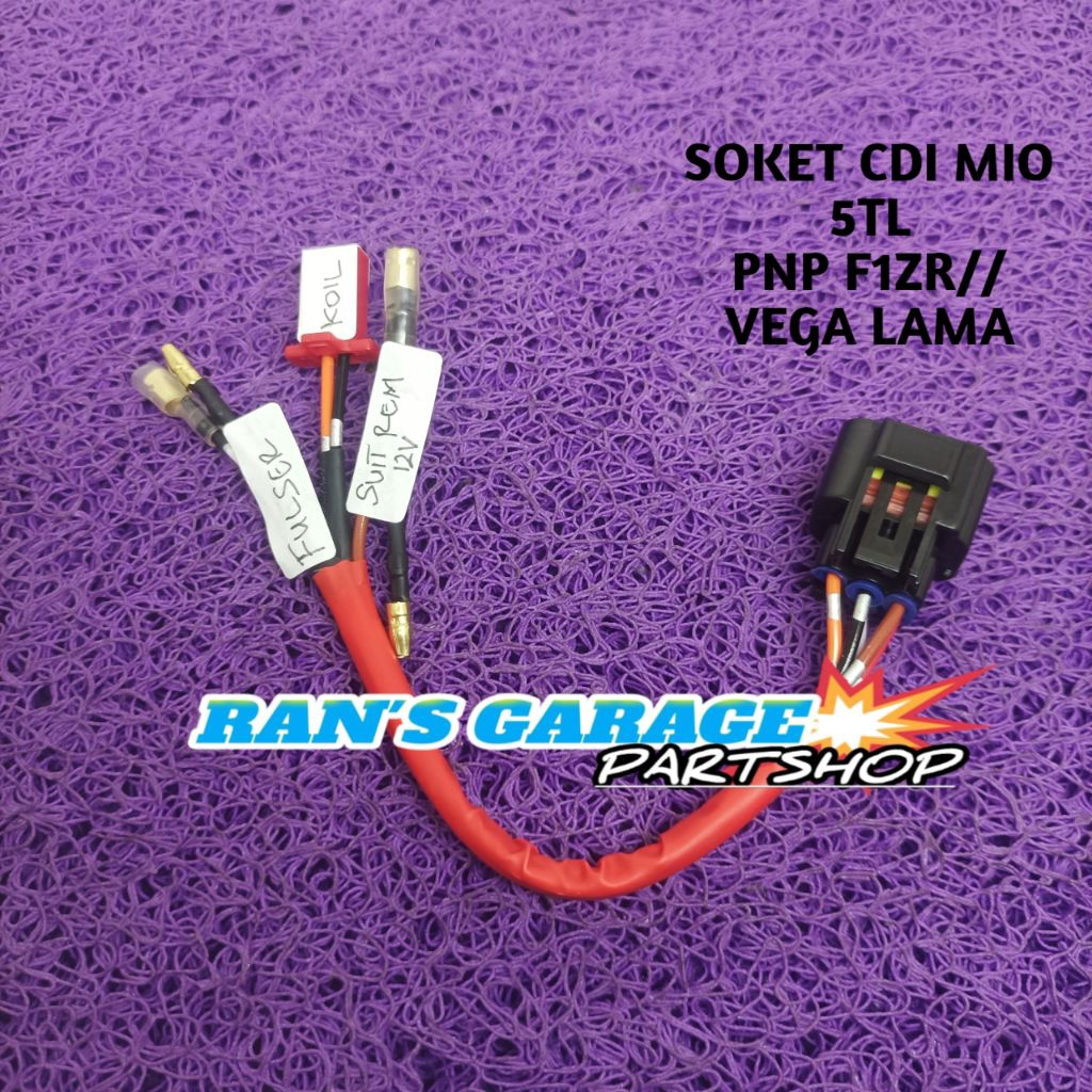 CUSTOM SOKET ADAPTOR RUBAHAN CDI VEGA LAMA 4ST CRIPTON KE CDI MIO 5TL JUPITER 5TP SOCKET EXTENSION R