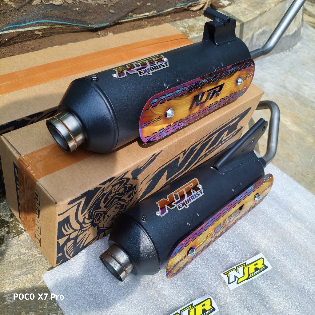 Knalpot Moncong Cincin Cover Bluemoon NJR EXHAUST Beat Vario 125 150 Scoopy Mio Sporty Smile Nmax Pc