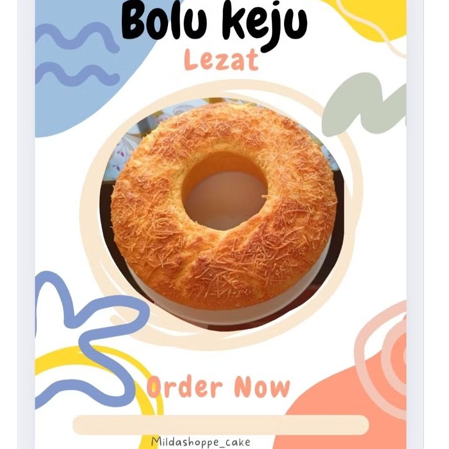 

Bolu keju panggang (Chiffon cheese/cheese cake)