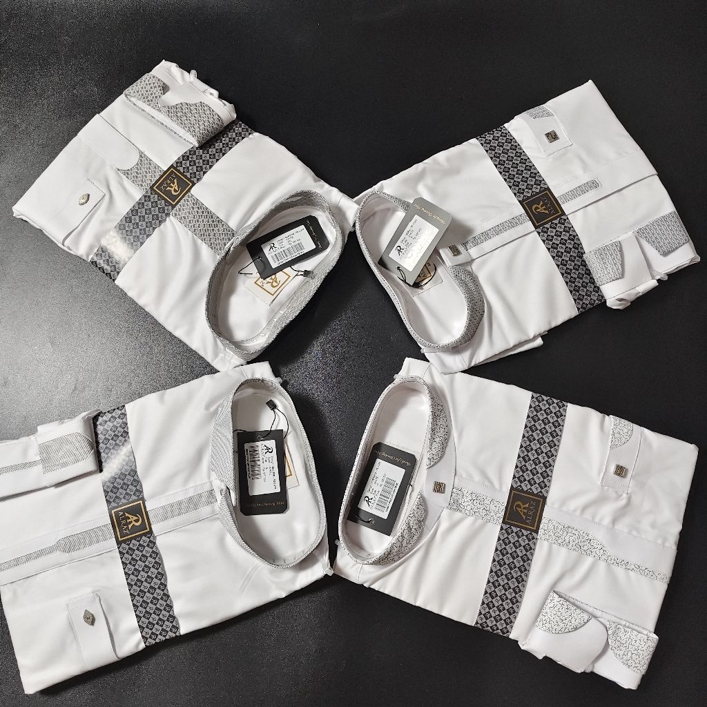 koko putih al raz lengan panjang manset