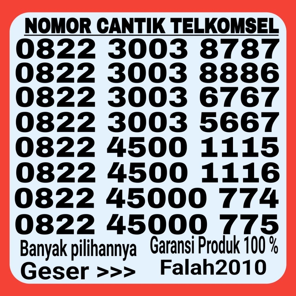 NOMOR CANTIK TELKOMSEL SIMPATI TELKOMSEL ABAB KARTU PERDANA NOMOR CANTIK ABAB SUPER MURAH