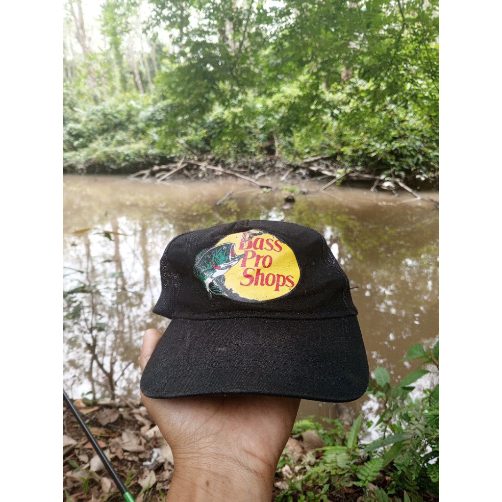 Bass pro shops BPS trucker cap hat topi jaring mancing