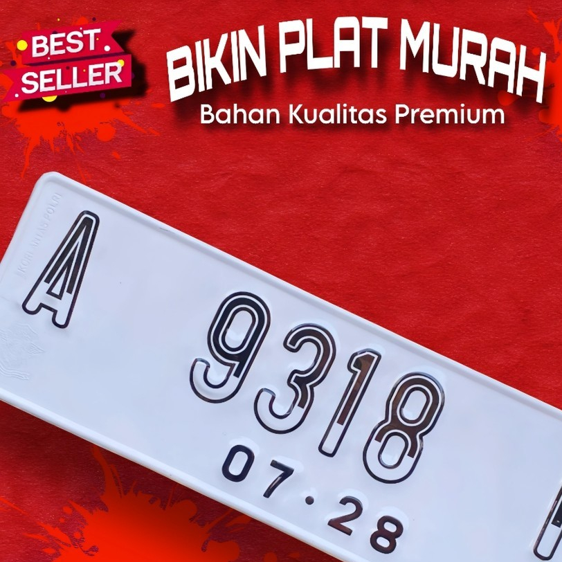 Bikin Plat Nomor Mobil Orisinil Logo Asli / Plat Nomor Mobil Standar BPM15