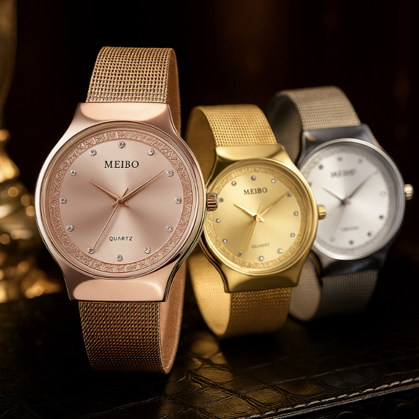 Jam Tangan Wanita Analog Anti Air Arloji Tali Kuarsa Anti Karat Branded Vintage Gift Mewah J1