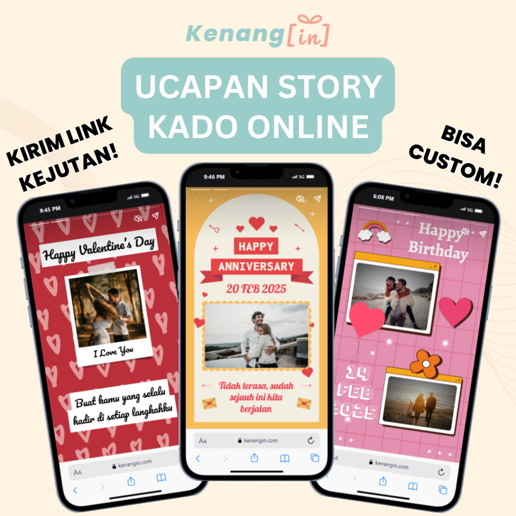 Kado Ucapan Digital - Web Story Lucu Ulang Tahun Love Anniversary Valentine Surprise Online