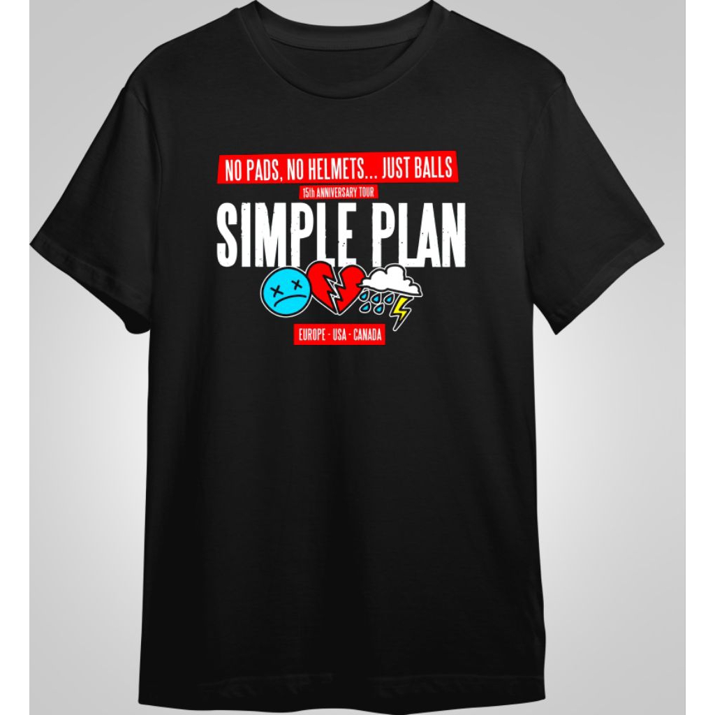 Kaos band Simple Plan 15th Anniversary Tour