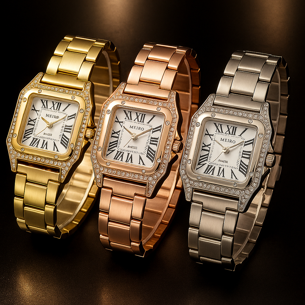 Jam Tangan Wanita Analog Anti Air Arloji Tali Kuarsa Anti Karat Branded Vintage Gift Mewah J2