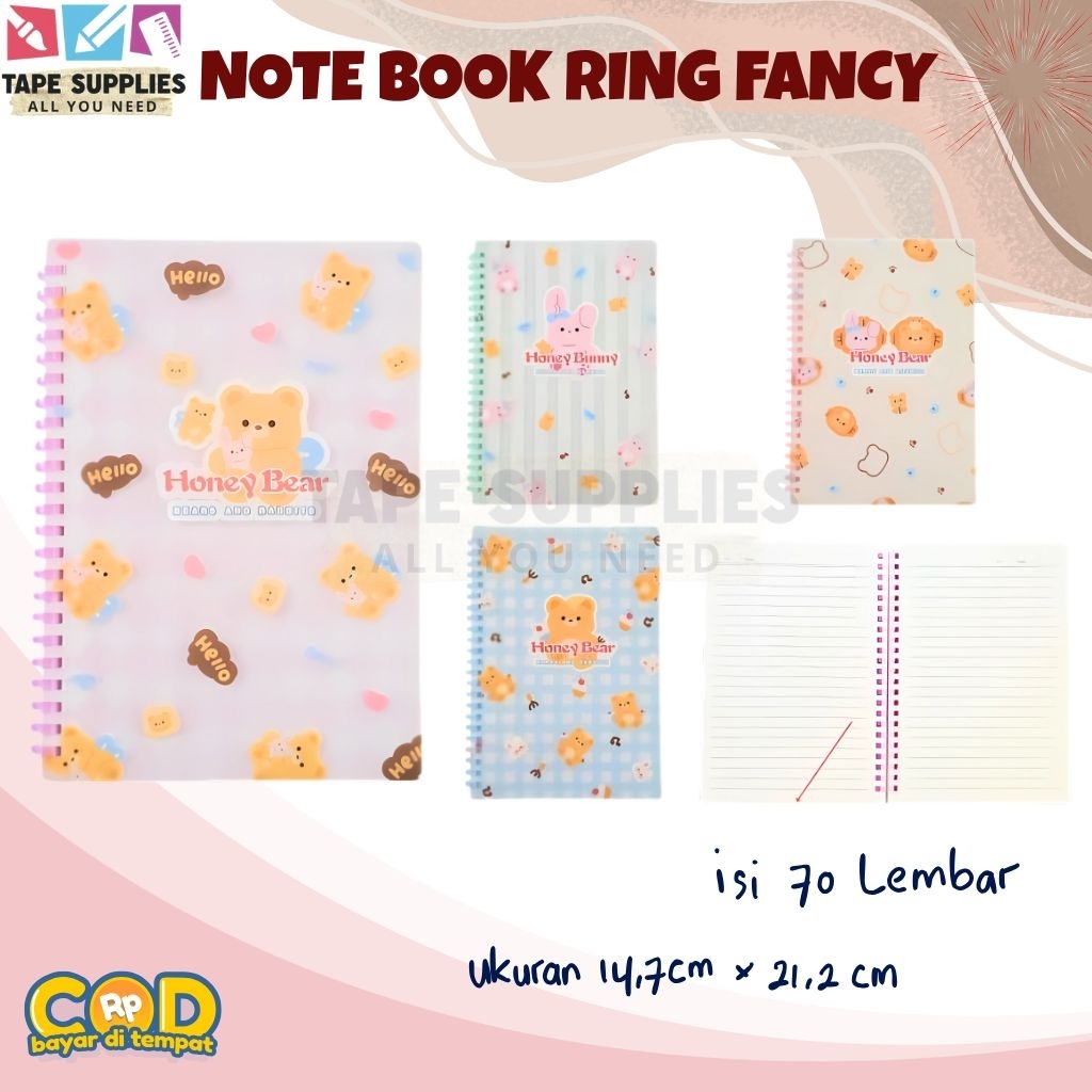 

NOTE BOOK SPIRAL FANCY Karakter A5 - Isi 70 Lembar