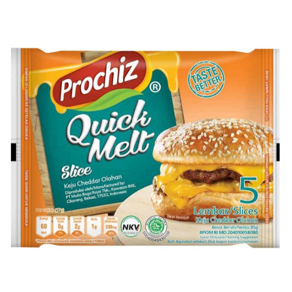 

KEJU - Prochiz Quick Melt Keju Cheddar Olahan 5s