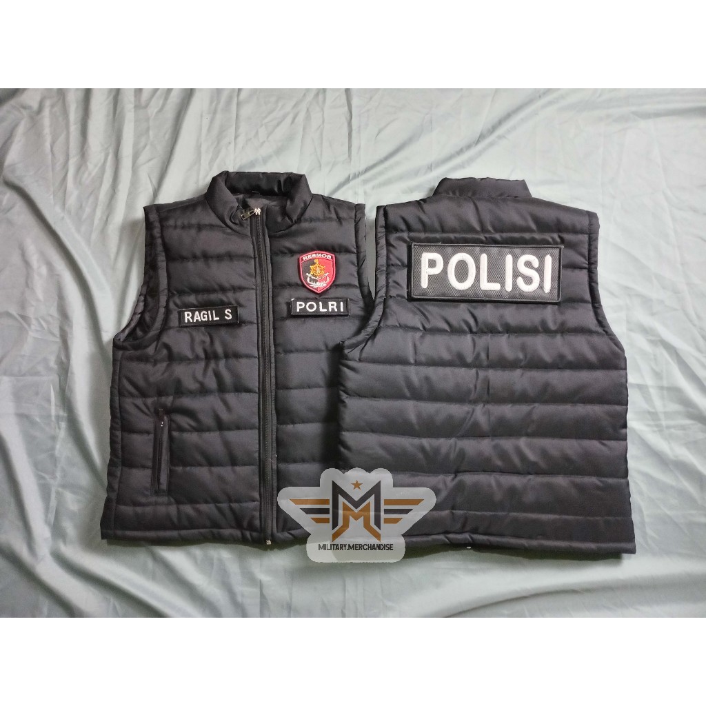 Rompi Vest Gelembung Resmob | Rompi Gelembung Polisi | Vest Puffer Resmob | Rompi Gelembung Cusom