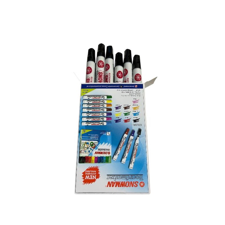 

KODE F88E Spidol White Board Merk Snowman BG12 harga per 6 pcs warna Hitam