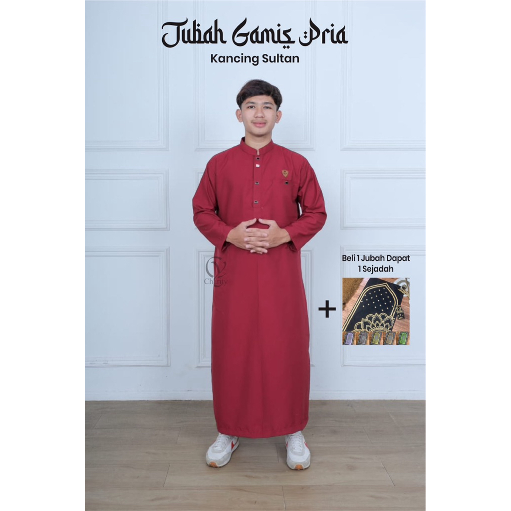 BESTPROMO BELI 1 JUBAH DAPAT 1 SEJADAH  JUBAH GAMIS PRIA DUBAI LAKI LAKI DEWASA REMAJA POLOS