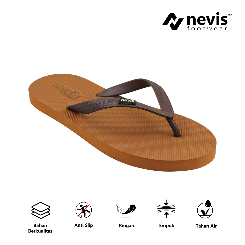 NEVIS Sandal Jepit Pria Wanita Jumbo Big Size 36-46 Comfort Sendal Japit Karet Ringan Empuk