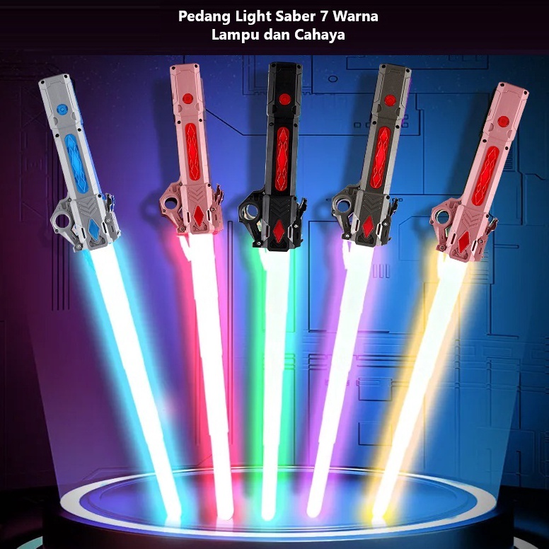 KODE S57Z Mainan Pedang Pedangan LightSaber Anak 2 in 1 Laser LED Lampu Suara Light Sword Connector