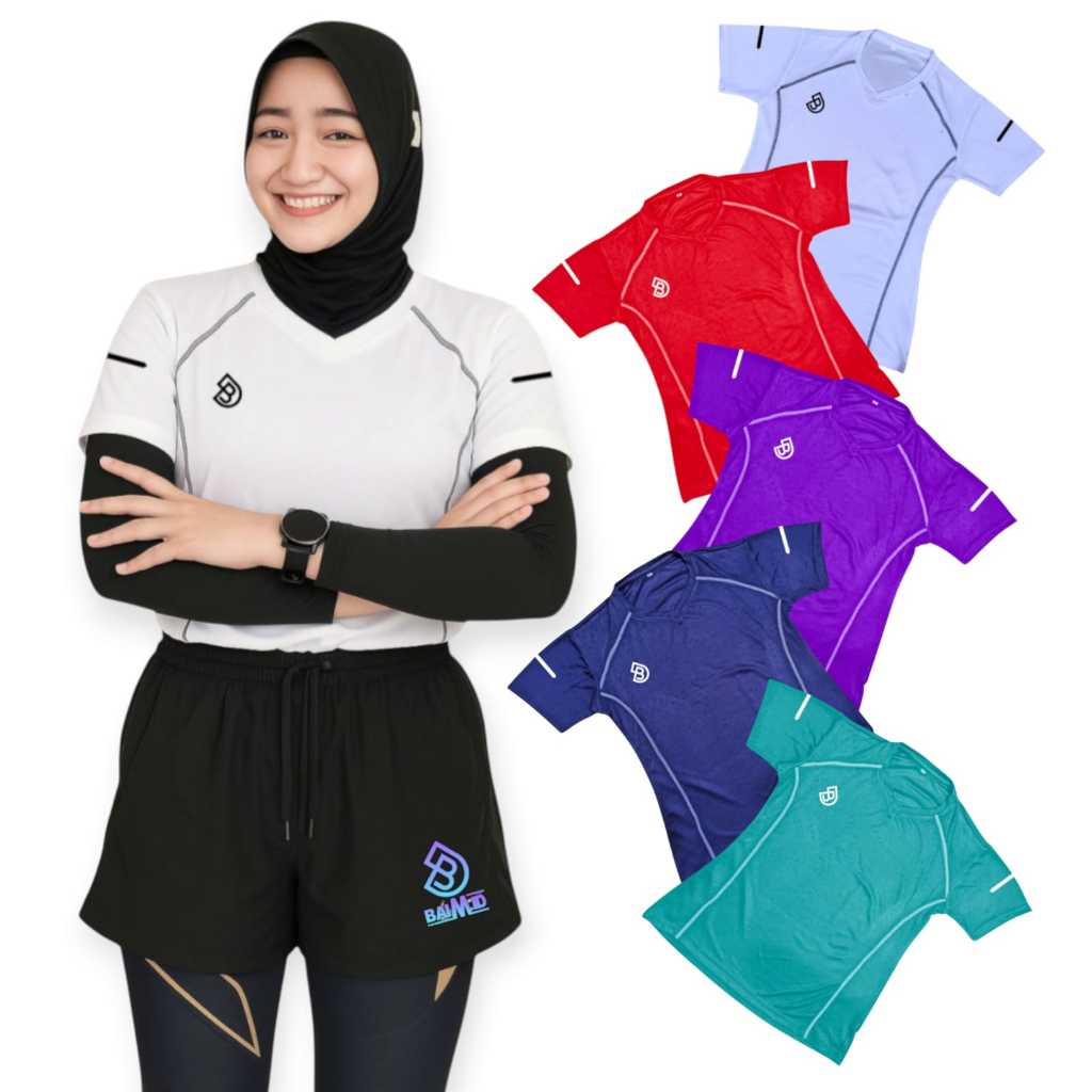 Baju Jersey Olahraga Wanita Baim.id  - Atasan Olahraga Wanita - Baju Senam wanita lengan pendek