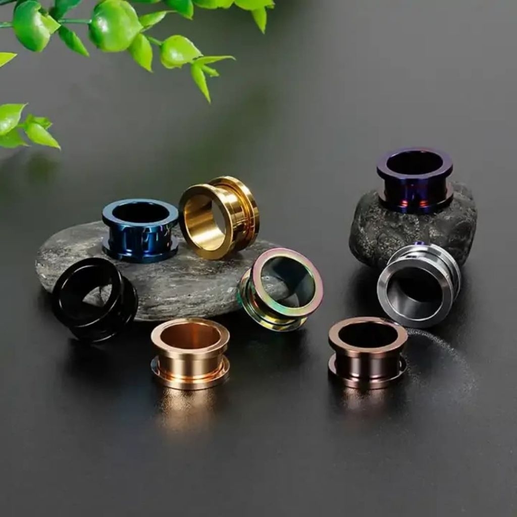 PIERCING STAINLESS / TINDIK PIERCING STAINLESS / EAR PLUG STAINLESS / ANTING TELINGA / TINDIK PLONG 