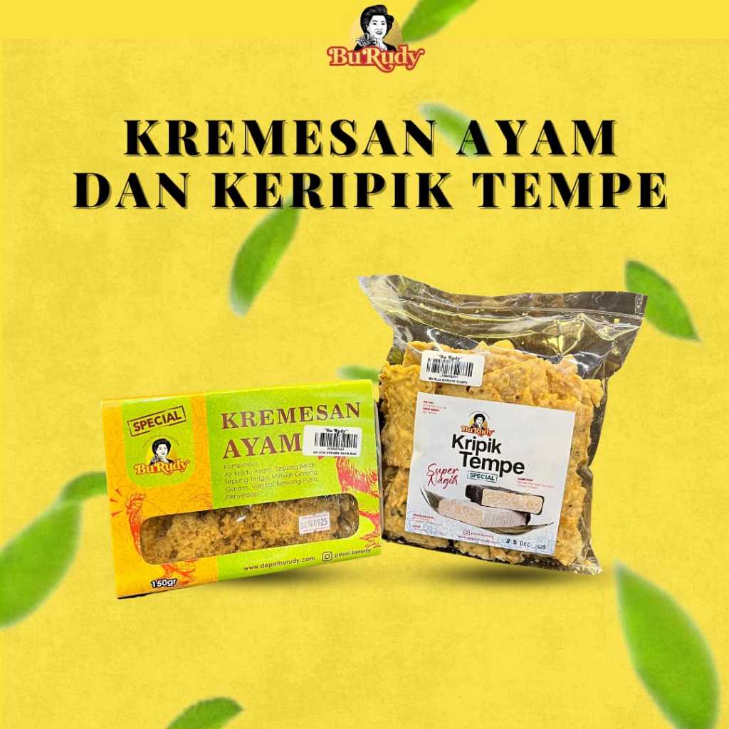 

PAKET KRIUKLICIOUS IIKERIPIK TEMPE BRS KREMES AYAM 100GR KHAS BU RUDY