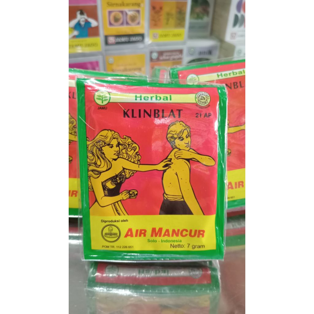 

JAMU BERSIh DARAH AIR MANCUR/JAMU KLINBAT AIR MANCUR Kemasan pack isi 10 sachet