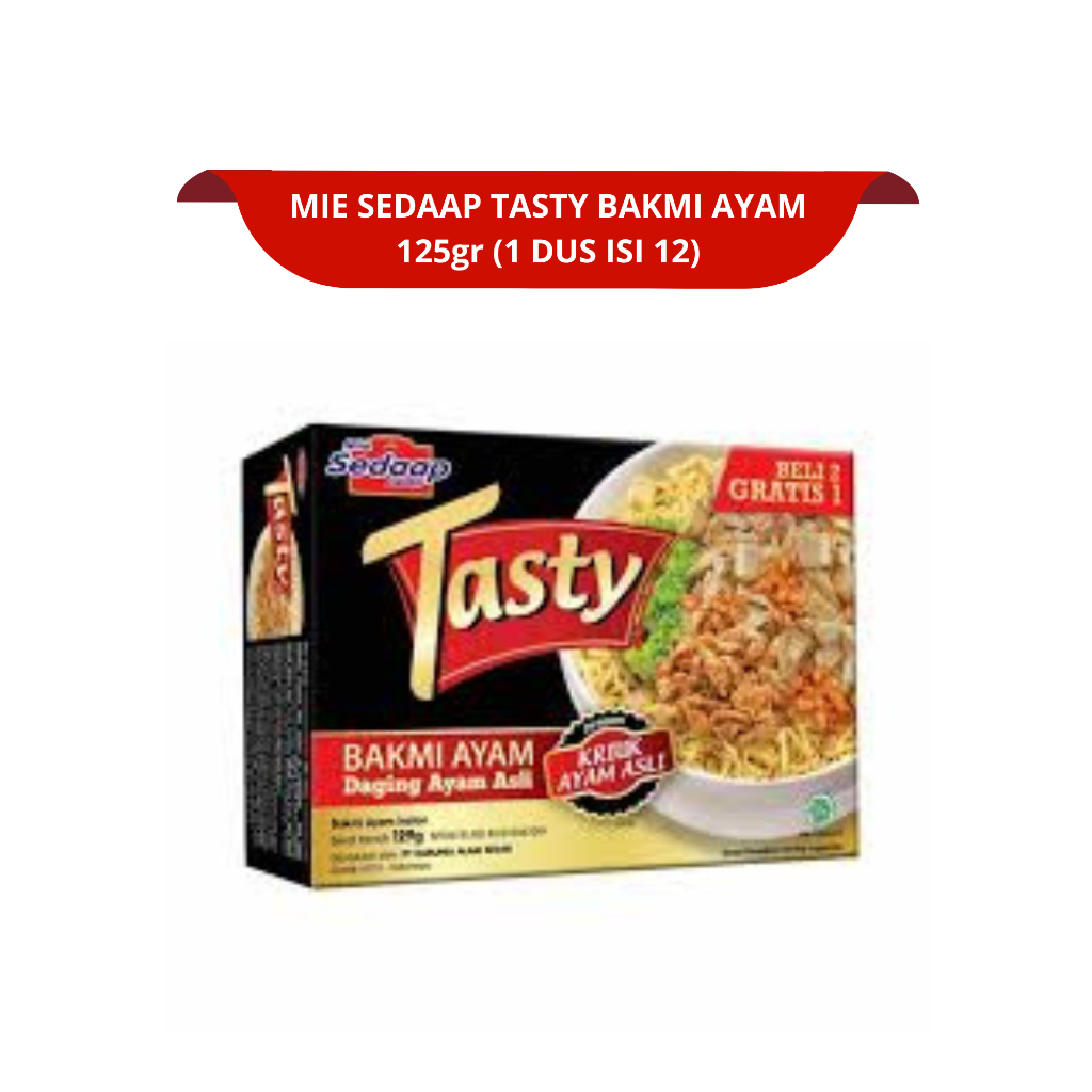 

[1 DUS ISI 12] MIE SEDAAP TASTY BAKMI AYAM GEPREK MATAH BOX 125gr