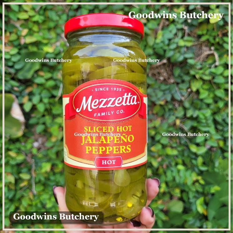 

Mezzetta HOT JALAPENO PEPPERS PICKLE SLICED asinan acar cabe halapeno USA imported 16fl.oz 473