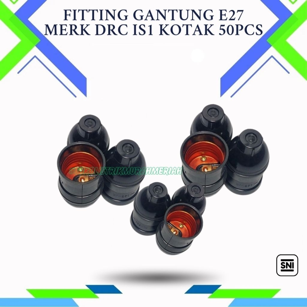 Fitting gantung E27 model broco /fitting gantung e27/fitting gantung hitam/fitting lampu gantung e27