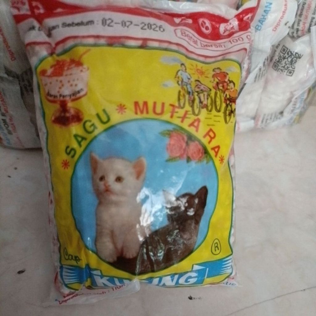 

sagu mutiara cap kucing 100 gr