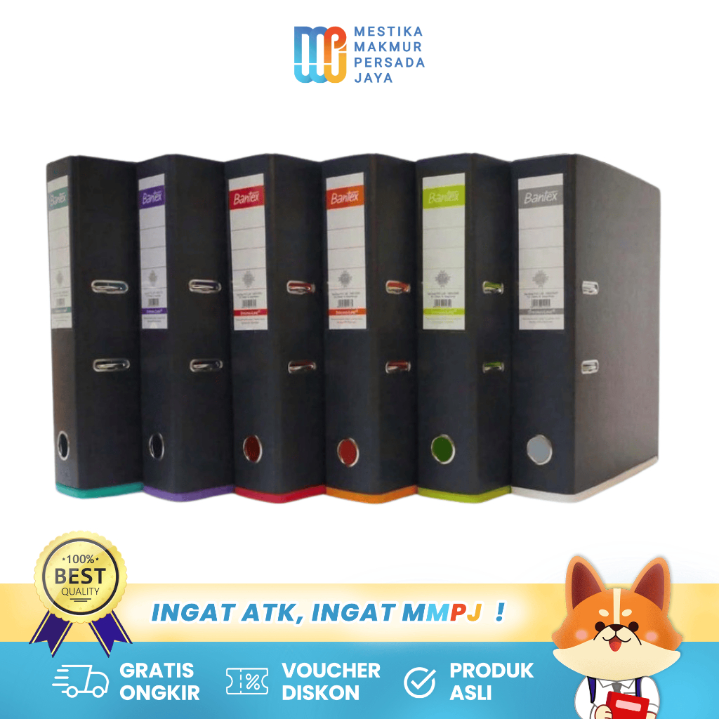 

Bantex Ordner Folio Tempat Penyimpanan Berkas Dokumen - Folio / F4 Size Two Tone Colour 1465V