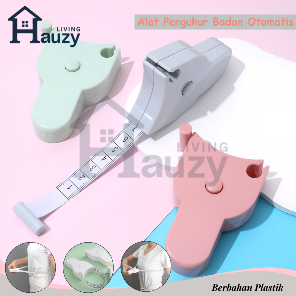 Hauzy - Meteran Badan Meteran Gulung Otomatis Alat Ukur Badan/Meteran Gulung Otomatis Meteran Badan