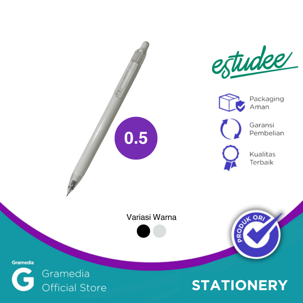 

GELPEN ESTUDEE KIRO 0.5MM BLACK IN WHITE BARREL