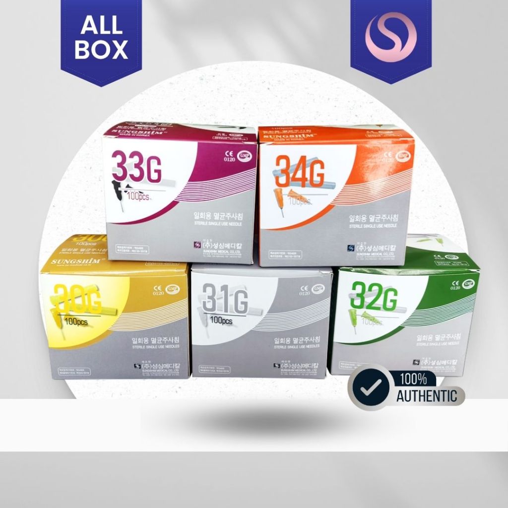 Box Original Sungshim Meso Needle Ultra Thin & Painless Sungshim 30G 31G 32G 33G 34G