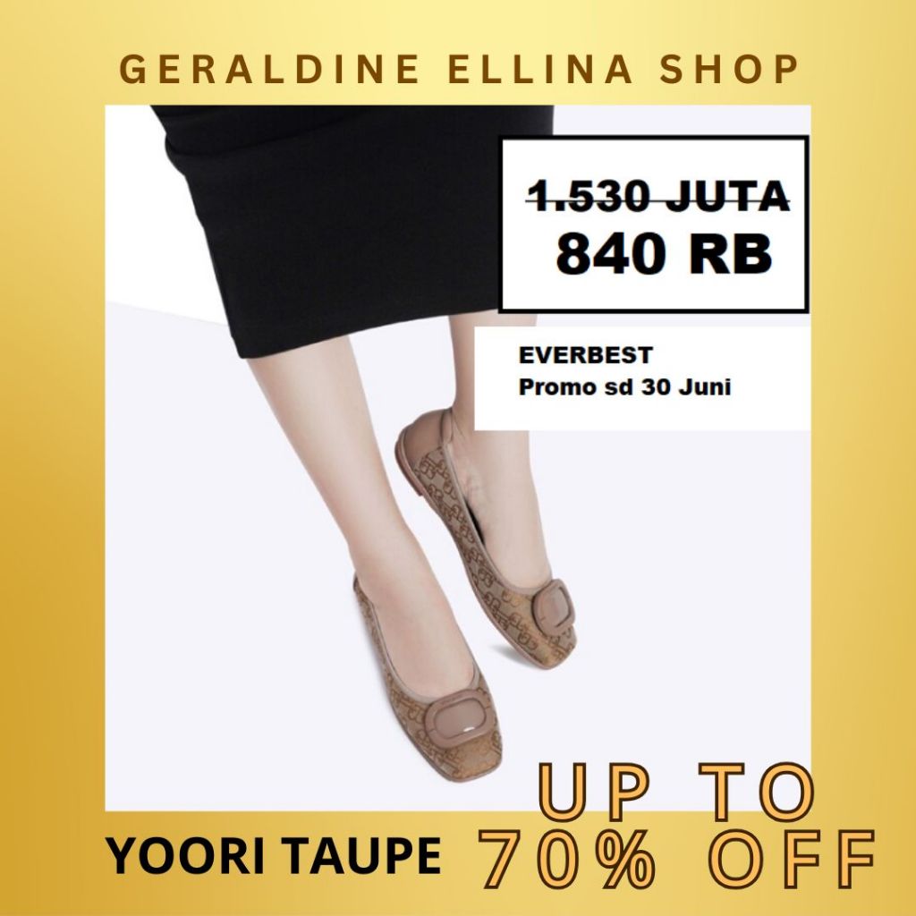 Sepatu flat Everbest wanita SALE 100% original seri KIRIN