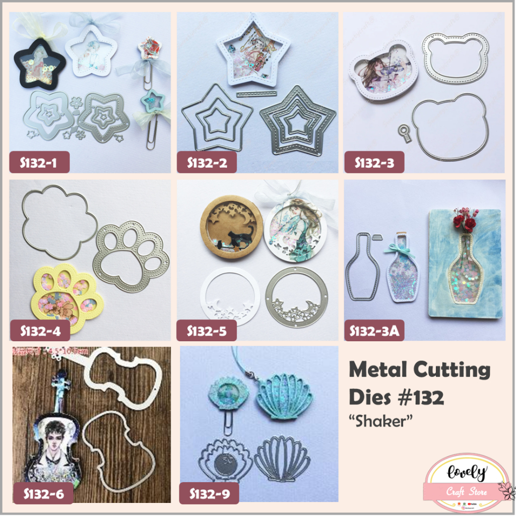 

Metal Cutting Dies #132 ~ Mold Stencil Metal, Cetakan Stensil bentuk Mini Shaker untuk bahan mahar, journal, scrapbooking, cards, etc