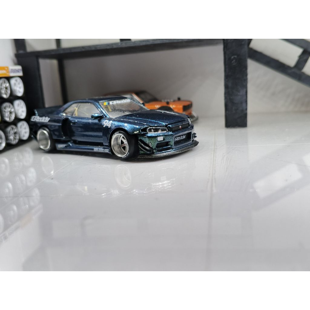 mini gt kaido house r34 greddy unsealed