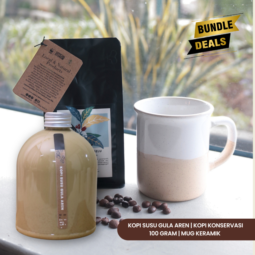 

WWF Official Store | Paket Ngopi Lestari | Kopi susu gula aren | Kopi Robusta | Kopi Arabica | Mug Keramik Natural