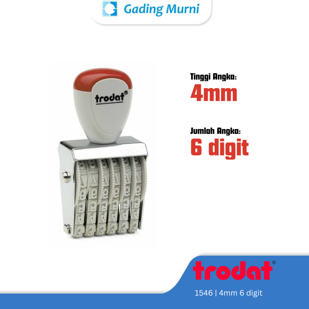 

Stempel trodat angka 1546, 1548, 15410, 15412 Tinggi angka 4mm