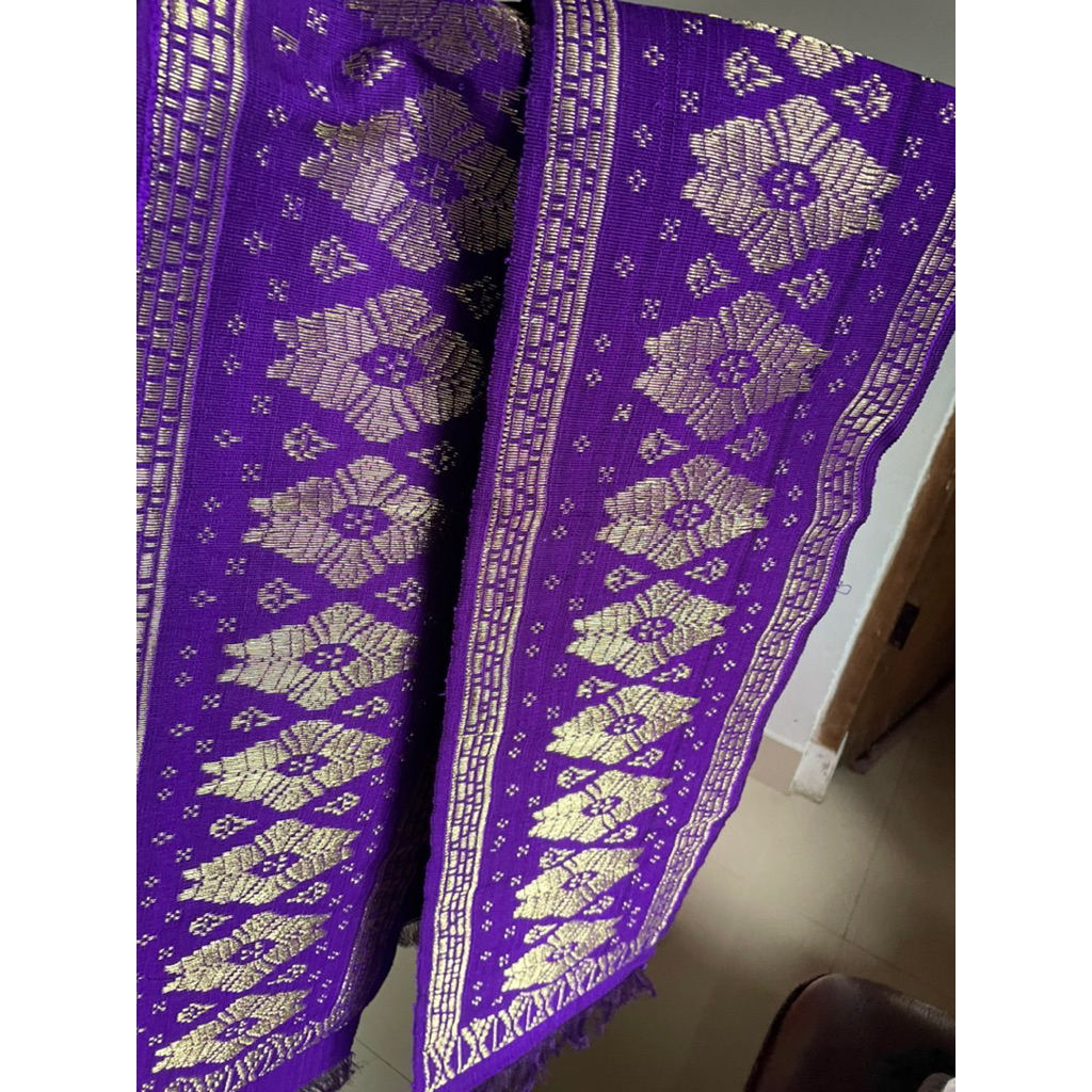 Tenun selendang songket bali asli (bukan bordir)