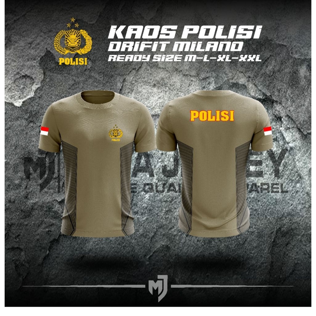 Kaos Polisi / Dryfit Milano / kaos polisi polri