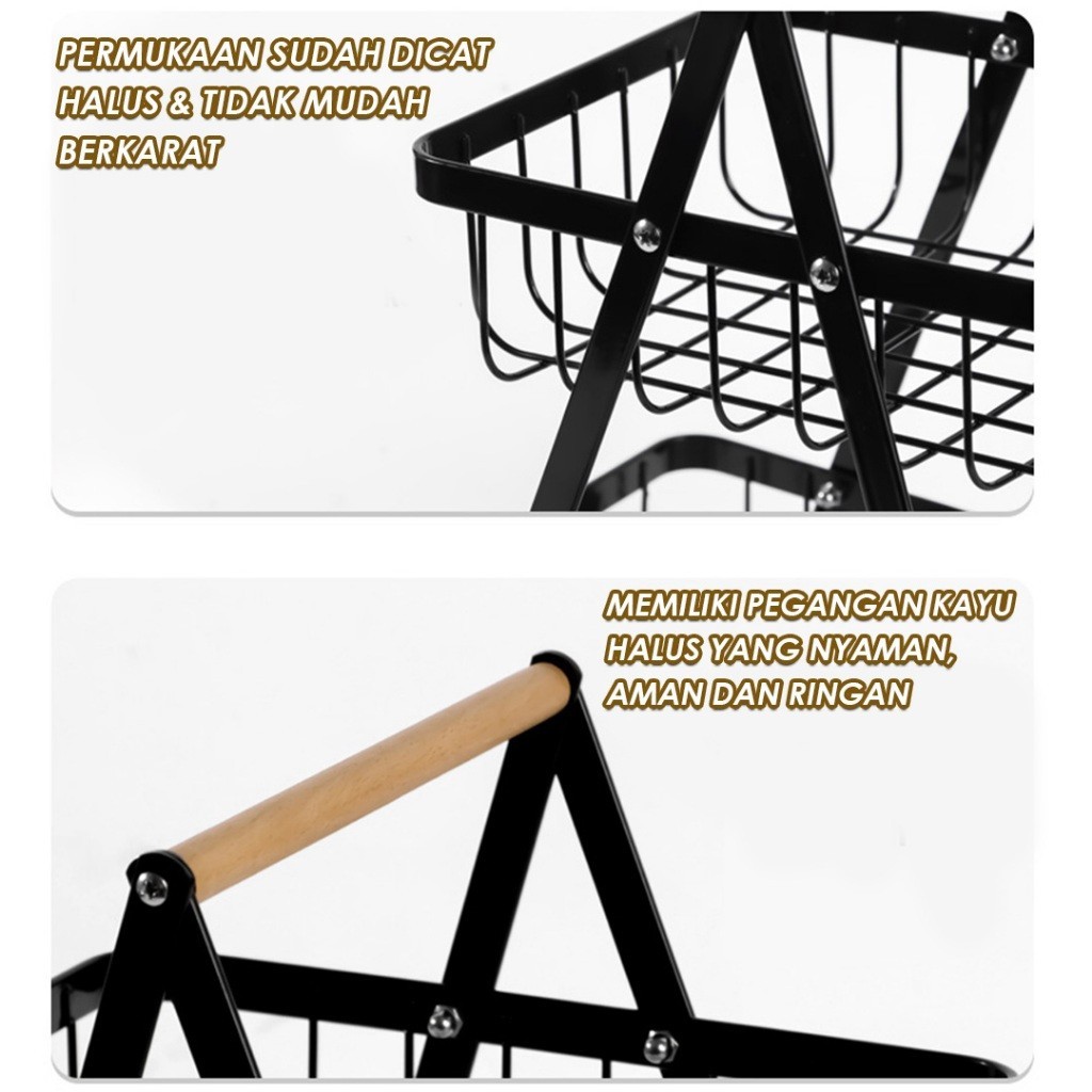 Limited Rak Keranjang Susun / Keranjang Buah / Rak Keranjang Susun / Keranjang Serbaguna / Rak