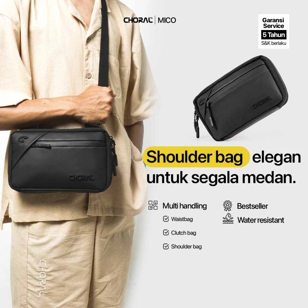 Choral Mico Shoulderbag | Slingbag | Crossbody Bag | Sling Bag | Tas Selempang | Tas Selempang Pria 