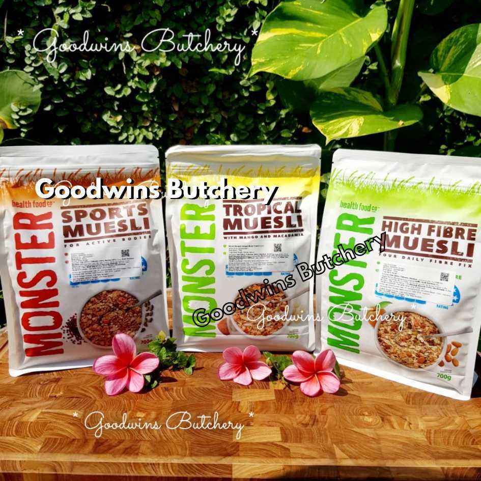 

ALL MUESLI Australia Monster Health Food Co | Tropical Sport High Fiber | cereal granola oatmeal HALAL 700g