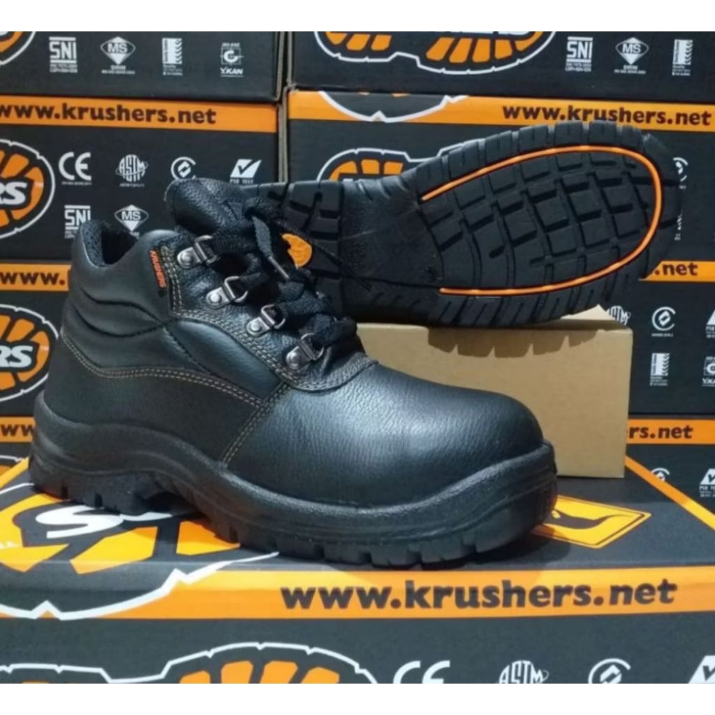 Sepatu Safety Krushers Florida Black / Krusher Florida Hitam