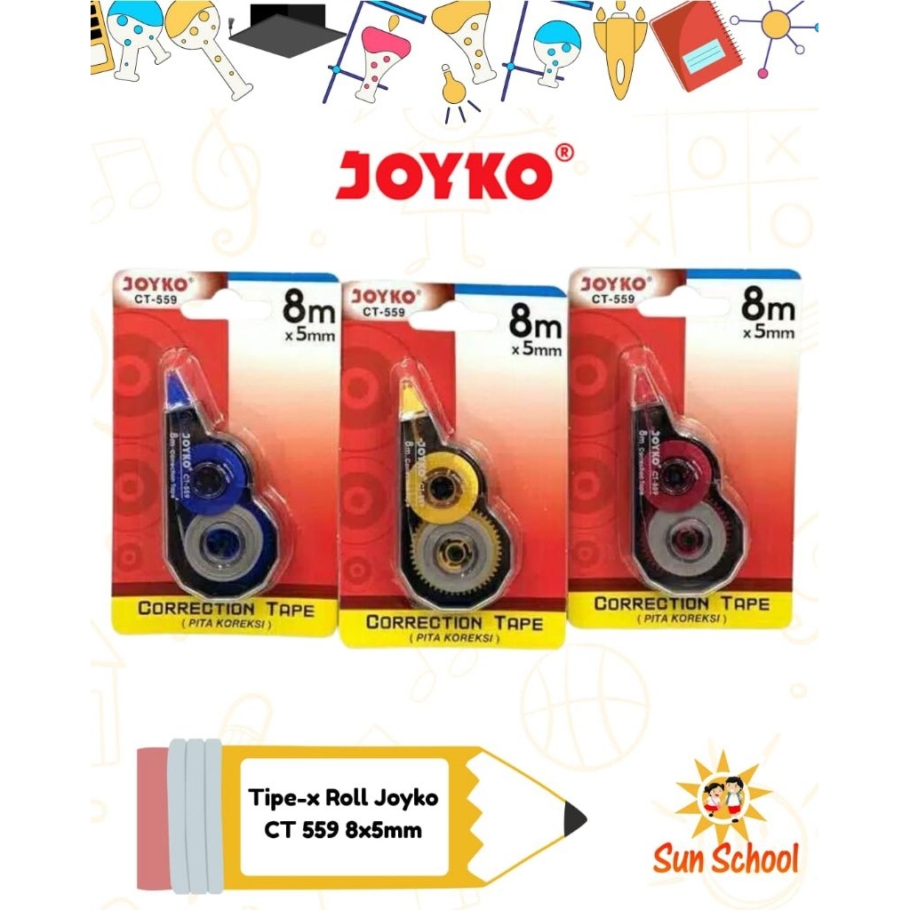 

Tip Ex Kertas Joyko 559 8mx55mm