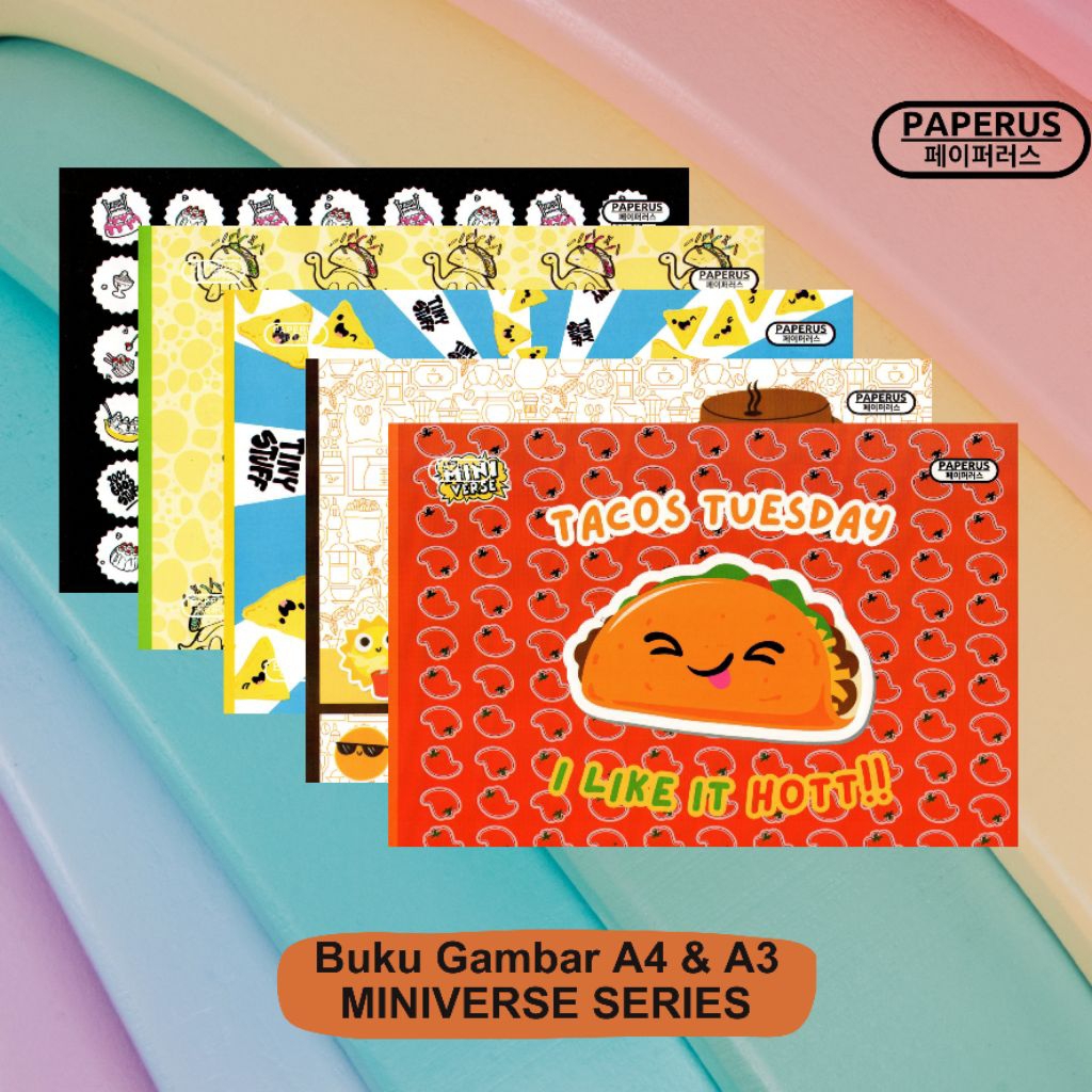 

PAPERUS Buku Gambar A4 & A3 / Series MINIVERSE / Buku Tulis Murah